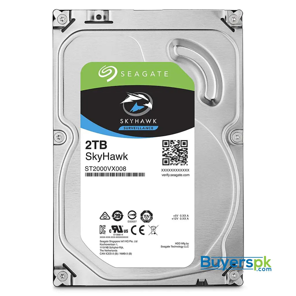 Seagate SkyHawk 2TB Surveillance Hard Drive - SATA 6Gb/s 64MB Cache 3.5-Inch Internal Drive (ST2000VX008) 3 Yrs Warranty - Hard Drive Seagate SkyHawk 2TB Surveillance Hard Drive - SATA 6Gb/s 64MB Cache 3.5-Inch Internal Drive (ST2000VX008) 3 Yrs Warranty - Hard Drive